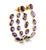 Mid 20th Century Pair of Amethyst Oval Bezel Set 18k Yellow Gold Inside Out Hoop Earrings For Sale - Image 4 of 9