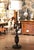 Wood Early 20th Century French Louis XIII Beech Barley Twist Floor Lamp With Table For Sale - Image 7 of 8