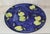 Vintage Italian Ceramic Serving Platter with Yellow-Green Apples on a Blue Background, 1996, in Very Good conditions....