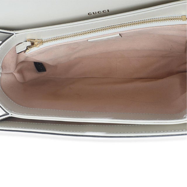 Mystic White Azalea Calfskin Horsebit Small 1955 Shoulder Bag For Sale - Image 9 of 9