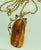 Gemstone Natural Amber Tsavorite and Yellow Sapphire Necklace / Pin 18 Karat Yellow Gold For Sale - Image 7 of 18
