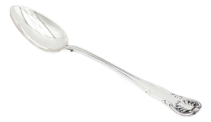 Rice and Serving Spoon in Plain Silver