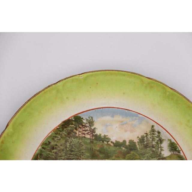 1900s Glen Helen Fall, Isle of Man Wall Plate, Portuguese Export For Sale - Image 4 of 12