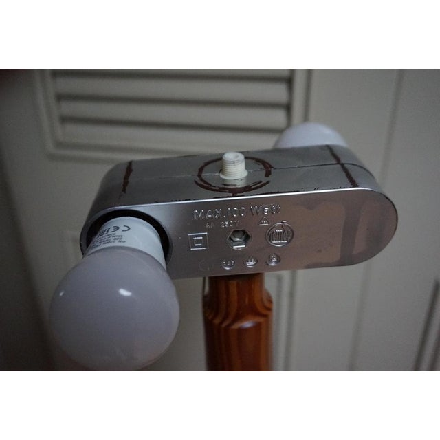 Brown Mid-Century Scandinavian Pine Floor Lamp by Temde, 1960s For Sale - Image 8 of 18