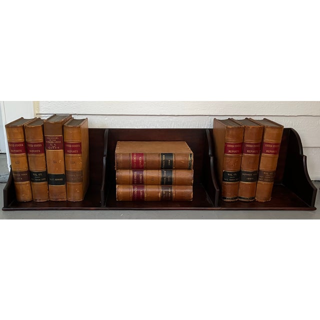 18th Century Antique English Georgian Mahogany Library Book Shelf Caddy for Partner's Desk - George III C. 1790 For Sale - Image 5 of 12