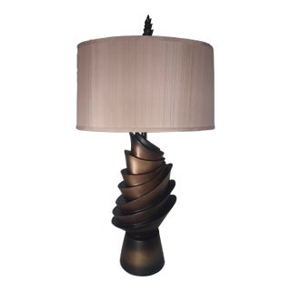 Vintage Sculptural Spiral Table Lamp For Sale