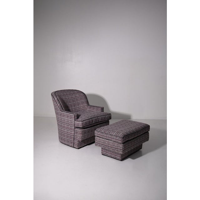 Set of Hollywood Regency Armchair and Ottoman Set, 1960s For Sale - Image 15 of 15