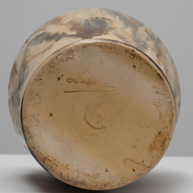 Brown 20th Century Belgian Drip Glaze Ceramic Jug For Sale - Image 8 of 18