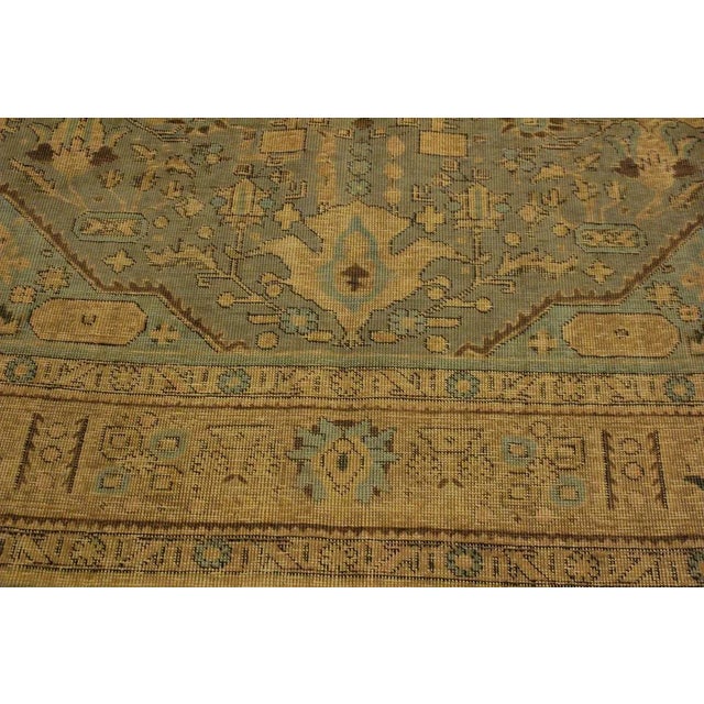 1980s 1980s Shabby Chic 1990s Vintage Distressed Gray & Tan Wool Rug- 7'10 X 10'7 For Sale - Image 5 of 8