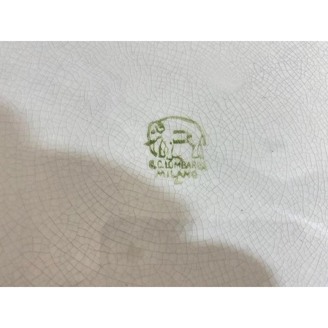 Large 20th Century Ceramic Dish in Yellow and Blue from C.Lombardo, Italy, 1960s For Sale - Image 3 of 14