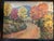 Expressionism Vintage Signed Acrylic on Board Painting of a Country Road in Autumn in the Hudson Valley For Sale - Image 3 of 4