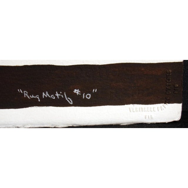 Pop Art 1979 "Rug Motif #10" Watercolor Painting by Ward Churchill For Sale - Image 3 of 4