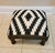 Art Deco Southwest Kilim Style Footstool With Wooden Legs, Nailhead Trim For Sale - Image 3 of 8