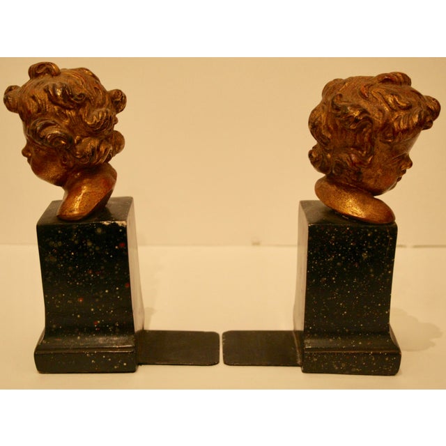 Rare Vintage Putti Cherub Gilt Bookends A Pair Chairish