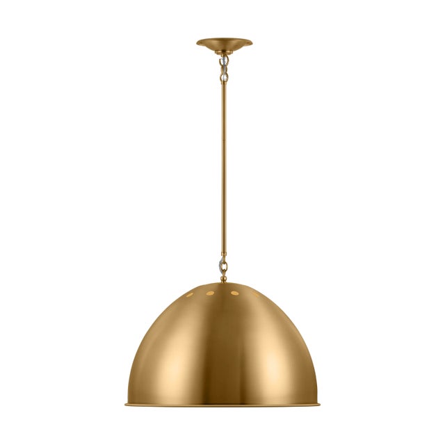 Visual Comfort Thomas O'Brien by Visual Comfort Studio Robbie 1-Light Extra Large Pendant in Burnished Brass For Sale - Image 4 of 4