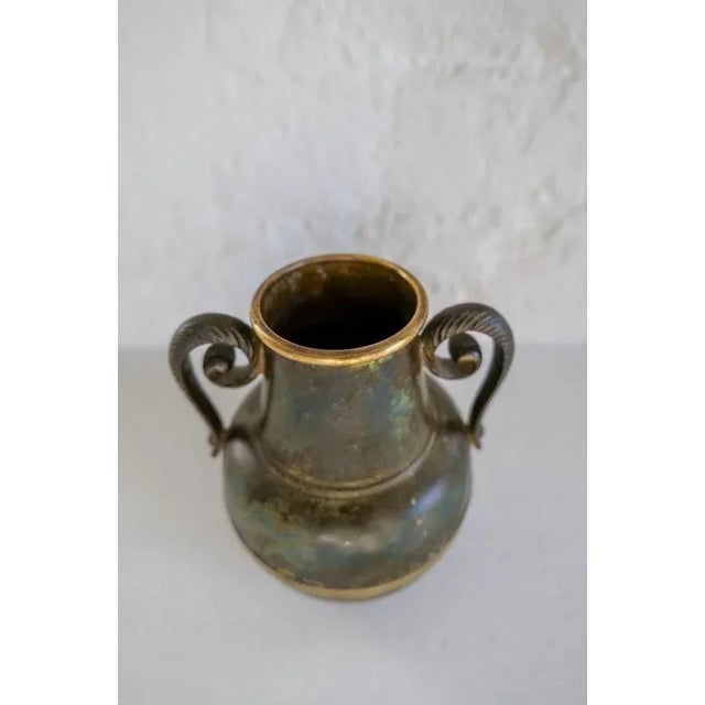 Art Deco Vase in Bronze and Brass from SVM Handarbete, 1940s For Sale - Image 9 of 13
