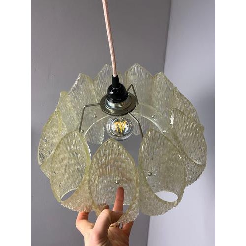 Ice Glass Pendant Lamp from Marbach Leuchten For Sale - Image 9 of 11