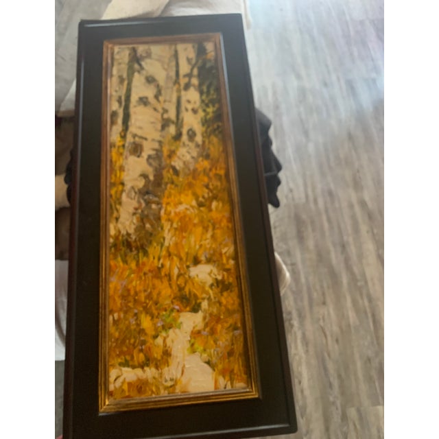 Ann Dettmer 'September Snow' Painting 2006 Colorado Aspens Signed Oil Painting Landscape Impressionist, Framed For Sale In Oklahoma City - Image 6 of 14