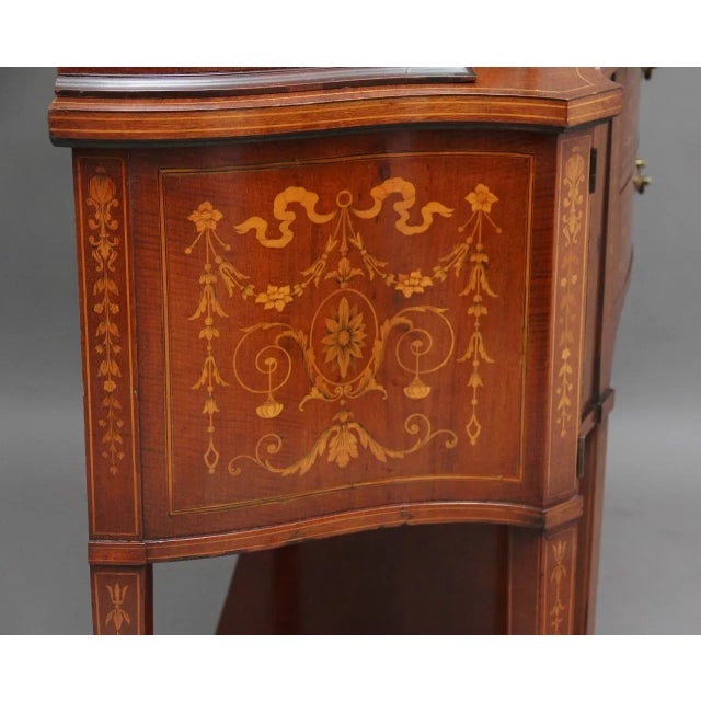 Brown 19th Century Inlaid Mahogany Display Cabinet For Sale - Image 8 of 17