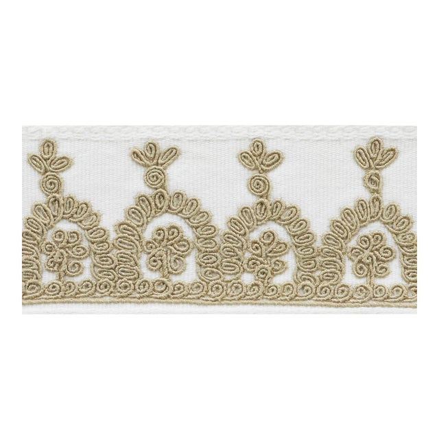 Schumacher Noelia Tape Trim in Ivory For Sale