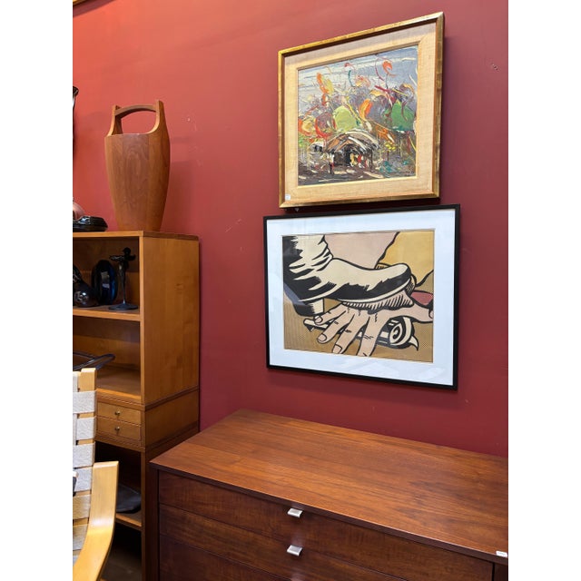 Cream After Roy Lichtenstein Hand & Foot Print, Framed For Sale - Image 8 of 8