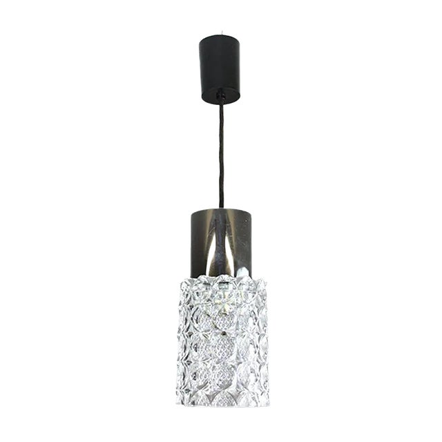 Crystal Glass Pendant Lamp from Cosack, 1960s For Sale