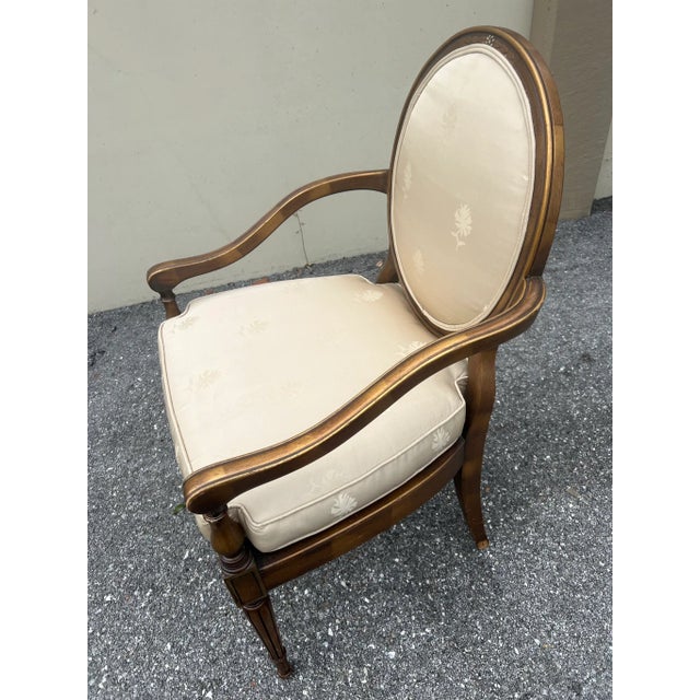 French Mid 20th Century Louis XVI Style French Armchair For Sale - Image 3 of 12