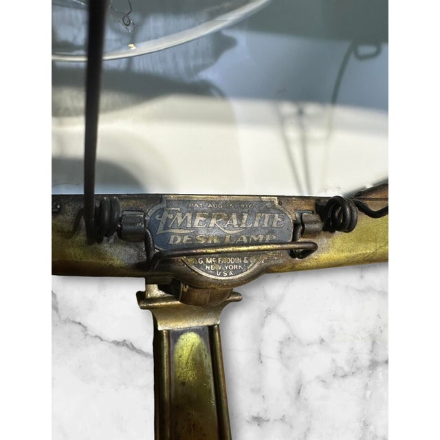 1910s Emeralite Baker’s Desk Lamp From h.g. McFadden & Co. For Sale - Image 12 of 14