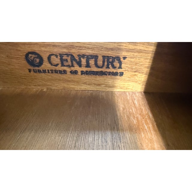 1970s Raymond Sobota for Century Furniture Chin Hua Burl Wood Desk & Chair For Sale - Image 14 of 15