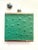 Bottle Green Vintage 1980s Sir Rondo's Teal Green Ostrich Leather Small Pocket Flask Bottle For Sale - Image 8 of 9