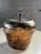 Vintage Apple Amber Glass Bowl With Brass Lid For Sale In Cincinnati - Image 6 of 12
