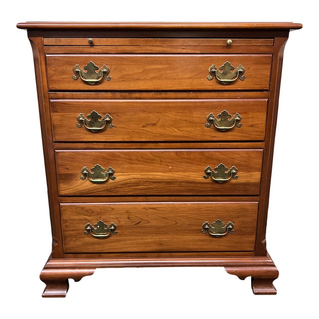 Vintage Cherry Bachelor's Chest With Brushing Slide Shelf Chairish