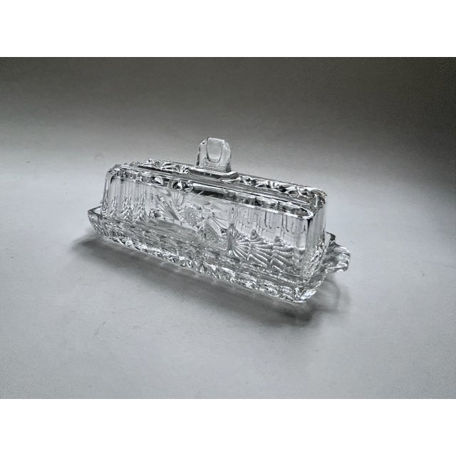 Vintage Federal Glass Co. Style Covered Cut Glass Butter Dish For Sale In New York - Image 6 of 17