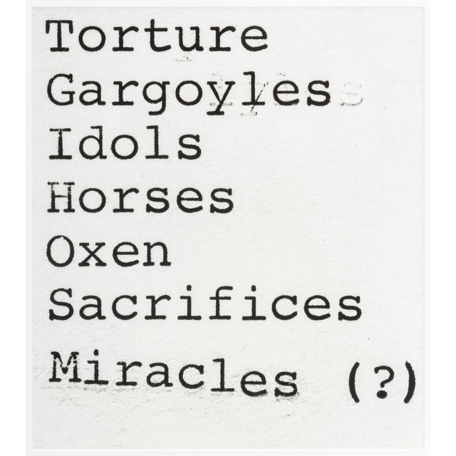 Erica Baum (American, b. 1961), "Untitled (Torture)", Gelatin Silver Print, 1998, numbered edition "1/6", D'Amelio Terras...