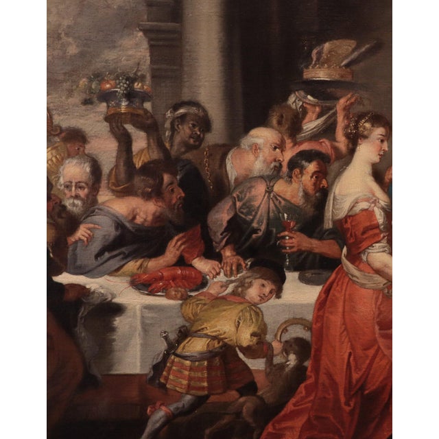 Workshop of Peter Paul Rubens, Banquet of Herod, 1650, Oil on Canvas For Sale - Image 9 of 15