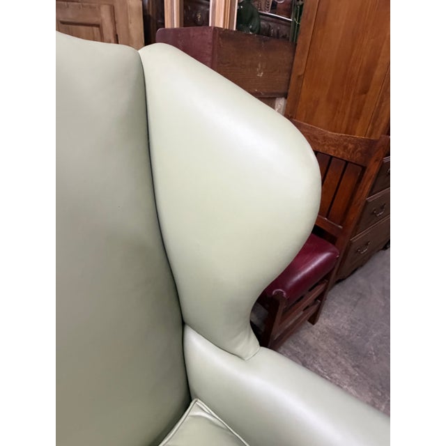 Leather Kittinger Chippendale Wingback Chair For Sale - Image 14 of 16