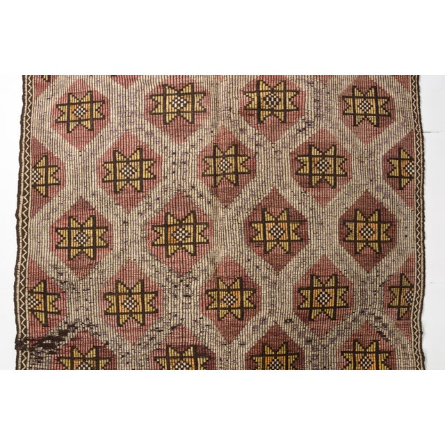 Geometric Oushak Kilim Rug For Sale - Image 6 of 10