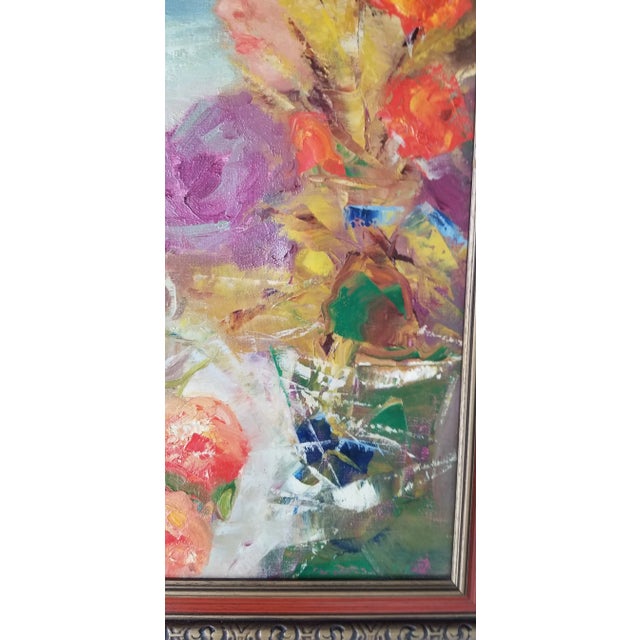 1960s Figurative Still Life Oil Painting by Rodriguez Candhales, Framed For Sale - Image 9 of 13