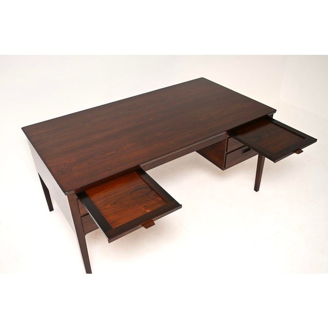 Large Vintage Danish Executive Desk, 1965 For Sale - Image 4 of 11