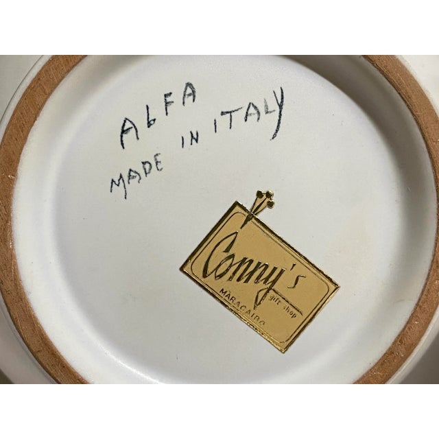 Pair Mid-Century Modern Alfa Italian Pottery Vases With Dancers For Sale - Image 10 of 10