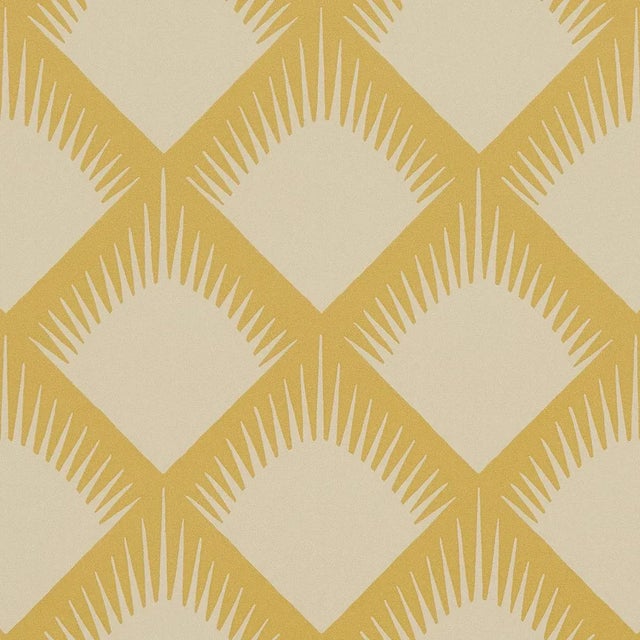 Contemporary Sample - Schumacher x Neisha Crosland Maize Wallpaper in Mustard For Sale - Image 3 of 5