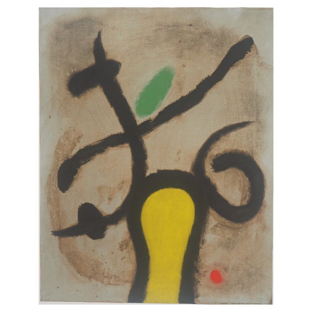 After Joan Miro, Woman and the Bird, 1965, Lithograph For Sale