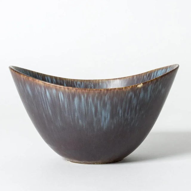 Blue Stoneware Bowl by Gunnar Nylund for Rörstrand, 1950s For Sale - Image 8 of 8