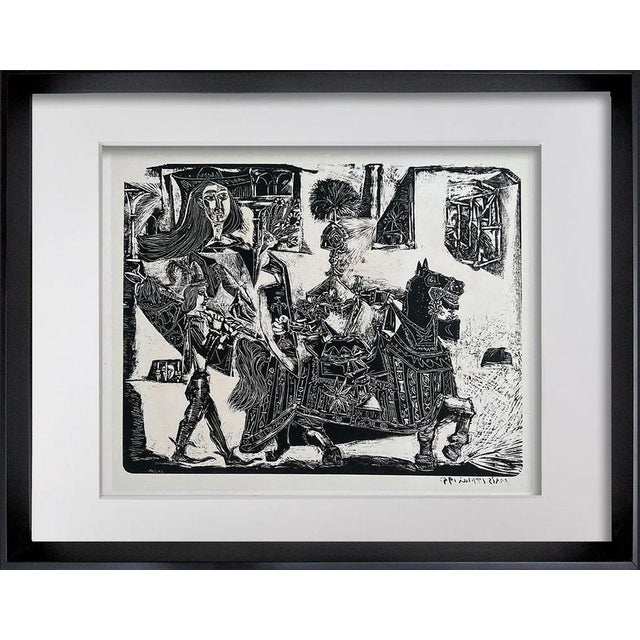 4 Pablo Picasso Lithographs (4pc Set) ~ Le Depart Et Cheval ~ W/Frames For Sale In Atlanta - Image 6 of 11