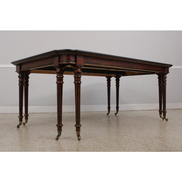 Wood Hickory White Mahogany 8 Leg Dining Table For Sale - Image 7 of 15