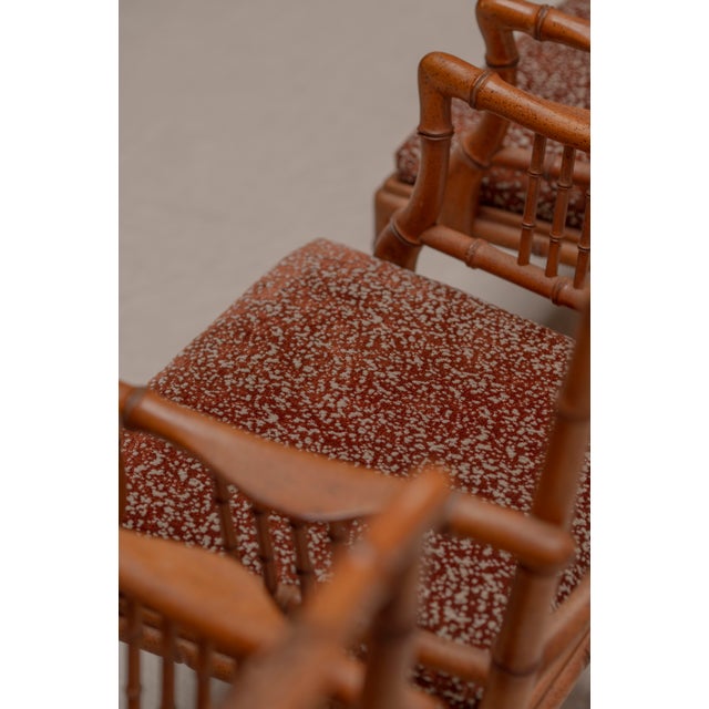 Italian Faux Bamboo Armchairs, 1970s, Set of 4 For Sale - Image 11 of 16