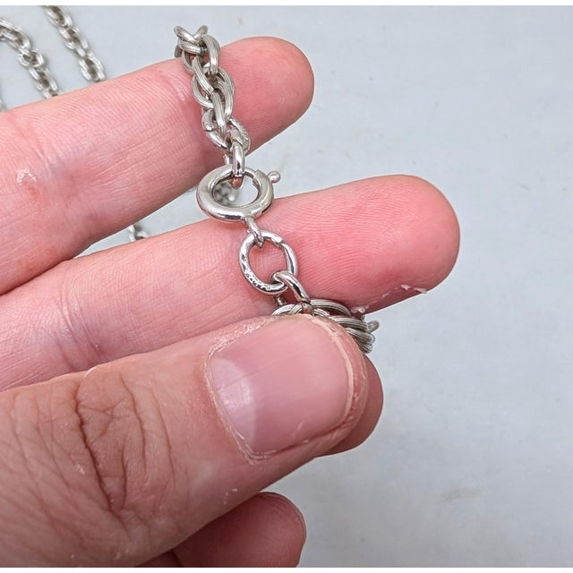 Vintage 1970s Signed Napier Silvertone Round Horoscope Pendant Necklace For Sale - Image 12 of 18