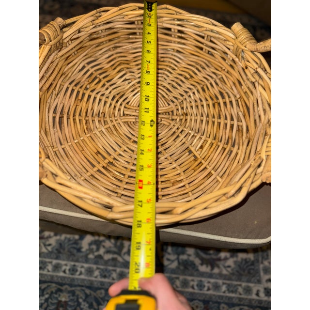 Vintage Rattan/Wicker Basket Large For Sale In Washington DC - Image 6 of 6