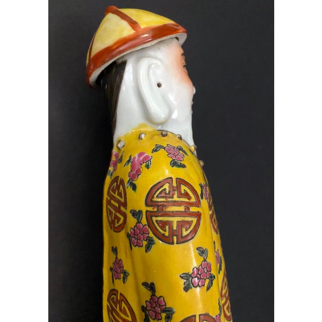 Antique Chinese Porcelain Figurines Qing Dynasty Emperor Statues Set