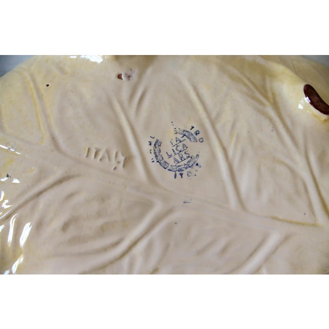 Vintage Italian Majolica Fall Serving Platter For Sale - Image 9 of 9